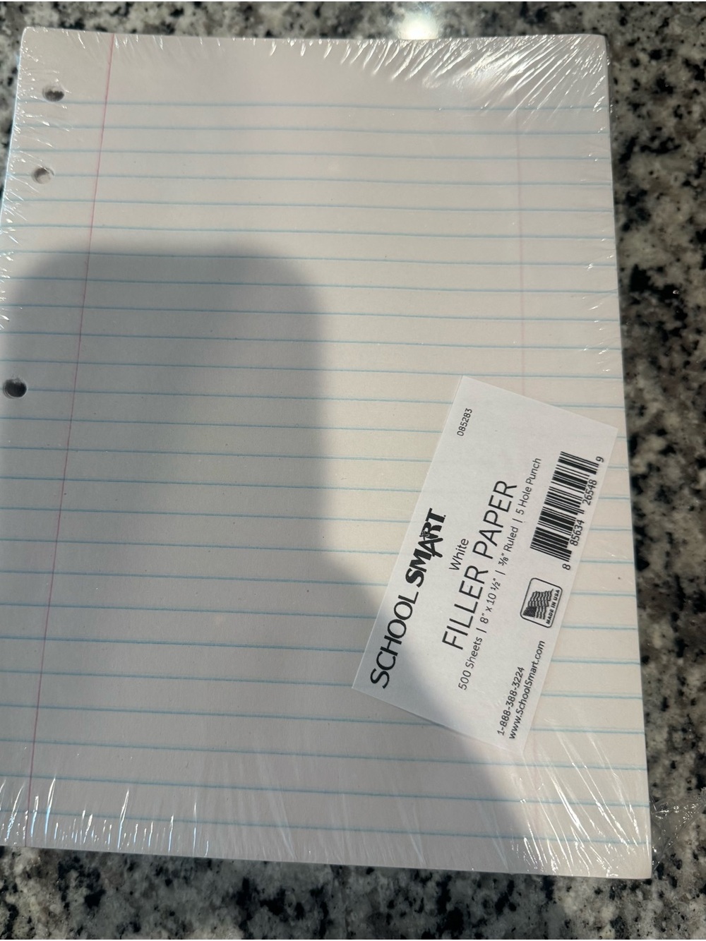 School Smart Wide Ruled White Filler Paper - Pack